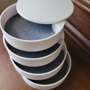 White Rotating Jewelry Organizer